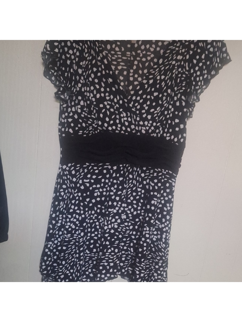 Susan Lawrence Black and White Patterned Blouse